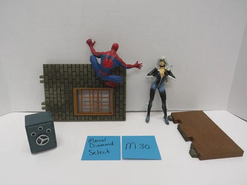 Spider-Man Black Cat Diamond Select MARVEL LEGENDS Loose COMPLETE M30 Cover