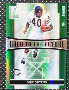 2006 Donruss Elite Gale Sayers Thomas Jones Back to the Future Green 616/1000 - Picture 1 of 2