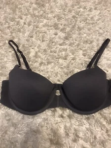Gilly Hicks Bra 34C Jamie Lined Underwire Push ‘Em Up Dark Charcoal Gray NWOT - Picture 1 of 4