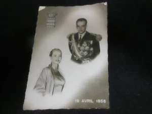 Unused w Mint Postage Monaco 1956 Royal Wedding Photo Postcard - Picture 1 of 10