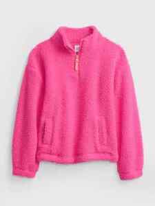 NWT Gap Kids Girls Sherpa Pullover Sweater Top Jacket  Pink   u pick size