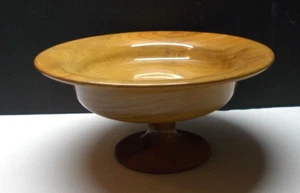 Oregon Myrtlewood Chalet Footed 7 3/4" Bowl Dish - Picture 1 of 6