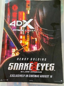 REDUCED: 4DX Extreme Cinema. Snake Eyes GI Joe origins. Poster. - Bild 1 von 1
