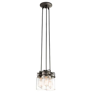 3 Bulb Ceiling Pendant Light Fitting Olde Bronze LED E27 60W Bulb - Picture 1 of 1