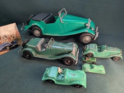  MG-TD lote de 6 carros Doepke, Midge, 2-Hubley, 2- Tootsie 1950's All Green! Raro - Imagem 1 de 4