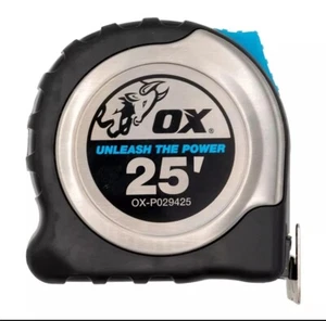 OX TOOLS Pro Stainless Steel 25-Foot Tape Measure with Magnetic Hook Heavy Duty - Picture 1 of 8