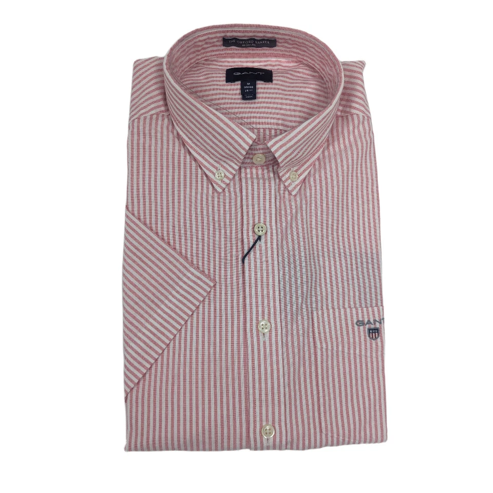 Camisa banquera de manga corta Oxford sandía GANT para hombre talla M nueva con etiquetas Foto 1 de 1