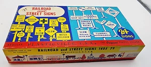 Cartelli stradali e ferroviari Plasticville calibro O 1405-79 vintage - Foto 1 di 4