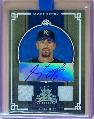 2005 Diamond Kings Jeremy Affeldt #112 Auto Dual jersey /100 - Image 1 of 4