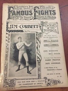 Boxing! Rare, "Jim Corbett " Famous Fights" program. - Picture 1 of 2