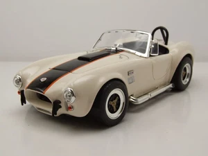 Shelby Cobra 427 S/C 1964 Crema Nero Modellino Auto 1:18 Lucky Die Cast - Foto 1 di 11