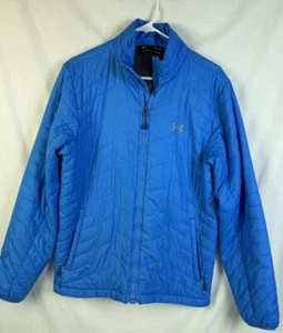 Under Armour Jacket ColdGear Lightweight Puffer Coat Insulated Blue Mens Medium - Picture 1 of 6