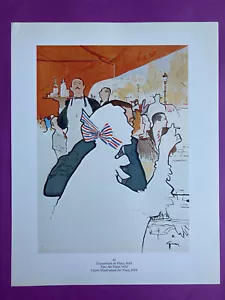 Poster René GRUAU Flair 1950 étude illustration dessin mode décoration Paris - Picture 1 of 2