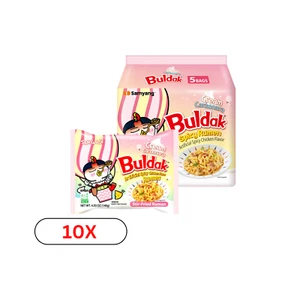 Buldak Cream Carbonara 10 Stück x 140g SELTENE SORTE Ramen Nudeln MHD 27.10.2025 - Bild 1 von 3