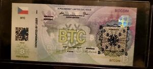 2022 Polymerbit Czech UK Limited Issue Bit Coin Btc Note Like Casascius Btcc