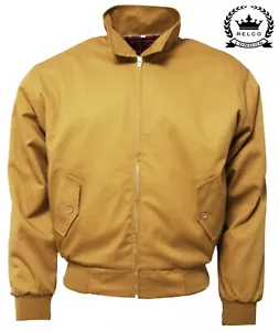 Relco Herren Senfgelb Tartan gefütterte Golf Freizeit Harrington Jacke - Bild 1 von 1