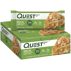 Quest Barrette Proteiche, Basso Zucchero, Alto Contenuto Proteico, Torta di Mele, 12 Conteggi - Foto 1 di 12