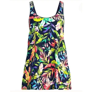 Vestido de traje de baño de una pieza Lands End para mujer colorido talla 1X playa modesto nuevo sin etiquetas $99 - Imagen 1 de 10