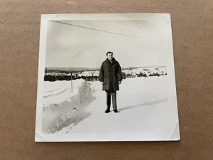 Vintage 1952 E. HARMON AFB Man Airman Soldier Snow Newfoundland Photo #28 - Picture 1 of 2