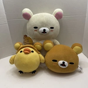 Lote de 3 Oso Dormitorio San-x Rilakkuma Peluche Kiirortori 8" Korilakkuma - Imagen 1 de 13