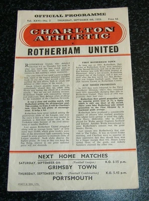 Charlton v Rotherham Utd 1958/59 - Image 1 of 3