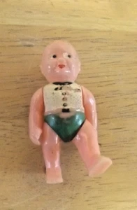 VTG 2.25" JOINTED BABY Blue Eyes Boy Hard Plastic for Dollhouse ~Renwal USA #4 - Picture 1 of 3