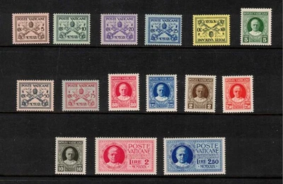 VATICAN CITY - 1929 First Issue w/Express #1-13+E1-2 - VF MNH - Image 1 of 2