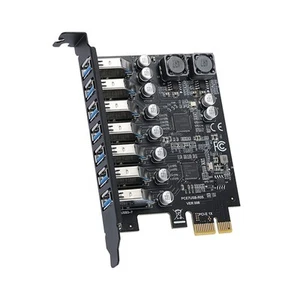 Adaptateur USB 3.2 Pci Express Pci E Vers 7 Ports Carte Adaptateur D'Extens4198 - Photo 1/6