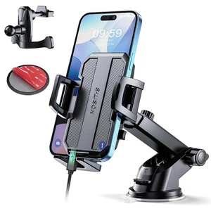 Upgraded 3-in-1 Car Phone Holder Mount [Powerful Suction] Phone Mount for Car... - Picture 1 of 7