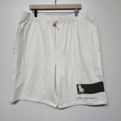 Polo Ralph Lauren Sweat Shorts Mens 3XLT Fleece Beige Big Pony NWT $110 - Image 1 of 4