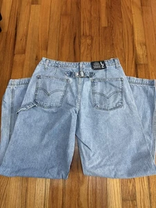 Pantalones de mezclilla Levi's Carpenter para mujer 13 medianos azul claro L2 martillo lazo ceñido trasero - Imagen 1 de 11