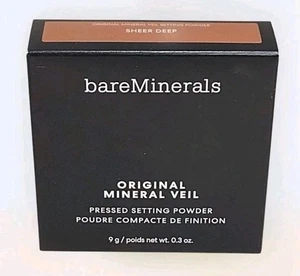 bareMinerals ORIGINALE VELO MINERALE polvere pressata SHEER DEEP 0,3 oz scatola - Foto 1 di 7