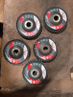 10-Pack 4.5 x7/8" Flap Disc 4-1/2 40 60 80 120 Grit For Grinder Sanding Wheels - Image 1 of 4