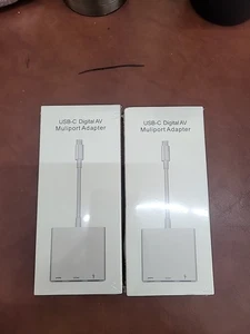 2pk Digital AV Multiport Adapter For USB-C  To HDMI AV Adapter Unbranded - Picture 1 of 2