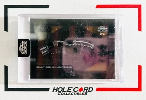 COUNT DOOKU'S LIGHTSABER 2024 Topps Chrome Star Wars Black #DD-12 Gold 34/50 - Picture 1 of 2