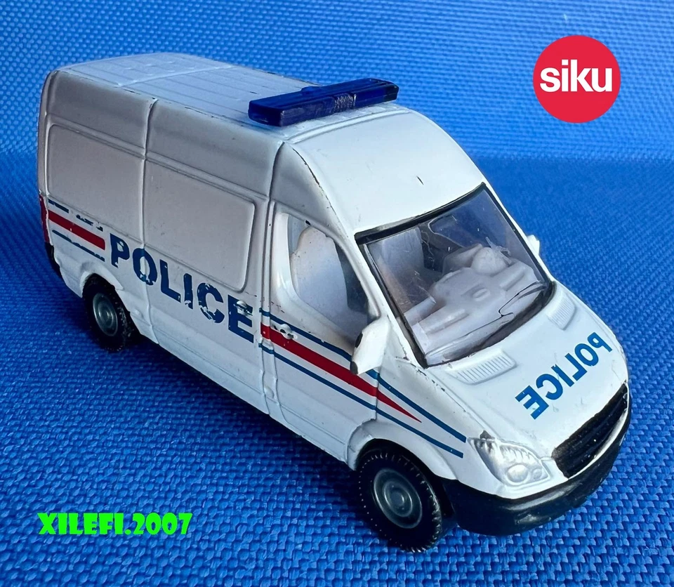 mercedes benz sprinter II police diecast 1/74 siku furgone cod 1655 COME DA FOTO - Immagine 1 di 4