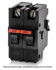 Disyuntor NA250 Federal Pacific 2 polos 50A grueso Stab-Lok usado - Imagen 1 de 2