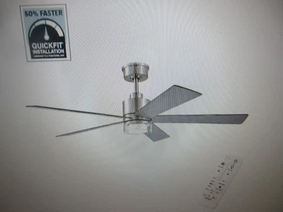 Hampton Bay Bynum 52 in. Smart Indoor DC Motor Brushed Nickel Ceiling Fan - Image 1 of 4