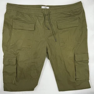 Fashion Nova Herren Cargo Jogginghose XXXL Oliv Stretch Baumwollmischung Relaxed Fit Hose - Bild 1 von 10