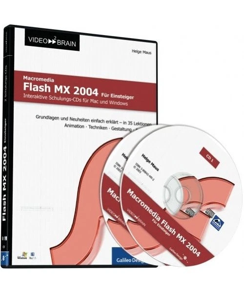 Macromedia Flash MX 2004.2 CD-ROMs für Windows 98/XP/2000/MacOS ab 9.1: Interak - Bild 1 von 1