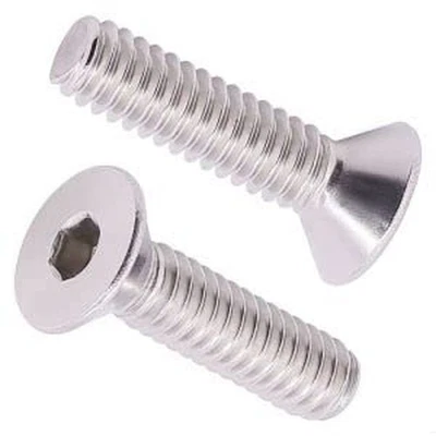 M5-0.8 x 12mm (60 pcs) Flat Socket Cap Screws, 304 Stainless Steel 18/8, Full... - Image 1 of 4