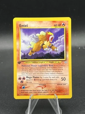 2001 Pokemon Neo Revelation 1st Edition Entei #17/64 Non Holo Lp BG3 - Image 1 of 3