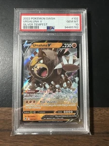 Ursaluna V 2022 Pokemon SWSH Silver Tempest #102 PSA 10 GEM MINT - Picture 1 of 2