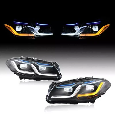 2stk Für BMW 5er F10 F11 2011-17 Xenon HID W/Adaptive Modified LED Scheinwerfer - Bild 1 von 4