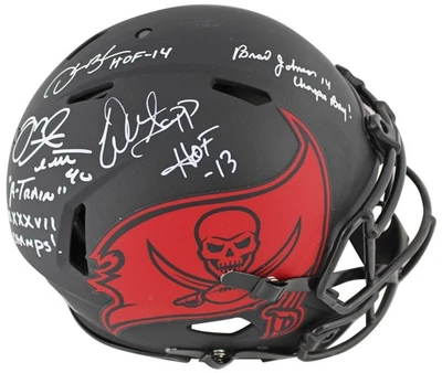 Bucs SB 37 Sapp, Brooks +2 Signed Eclipse F/S Speed Proline Helmet BAS Wit - Image 1 of 4