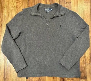 Polo Ralph Lauren Pullover Pulli Herren M Henley Estate Rib Grau Baumwolle - Bild 1 von 7