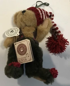 Boyds Mini Plush 6” Bear Christmas ELDON ELFBERG  #562416 Ornament NWT  0959 B14 - Picture 1 of 17