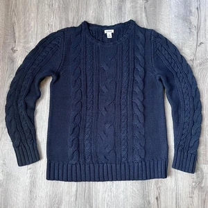 Suéter LL Bean Doble L Cable Mujer M Petite Pullover Cuello Redondo Algodón 518572 - Imagen 1 de 7