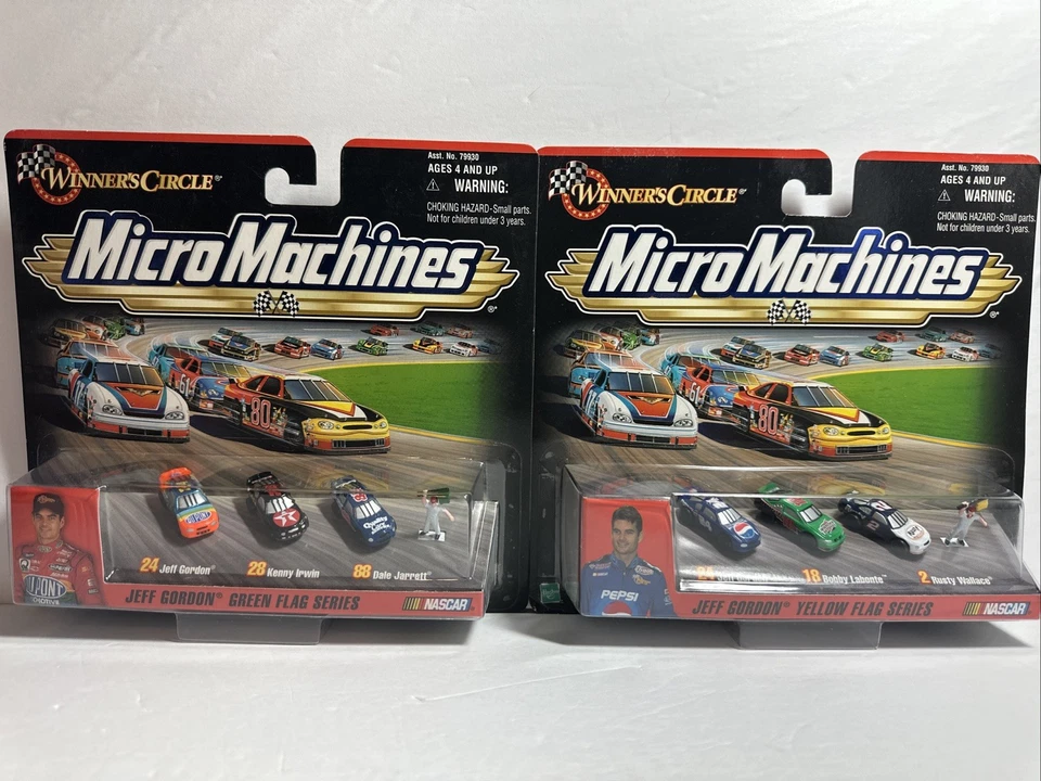 1999 Winner’s Circle Jeff Gordon Micro Machines Green Flag & Yellow Flag Series - Image 1 of 4