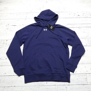 Under Armour Hoodie Mens Medium UA Rival Fleece Pullover Sweatshirt New - Picture 1 of 9